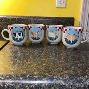 Vintage TIENSHAN STONEWARE Mugs